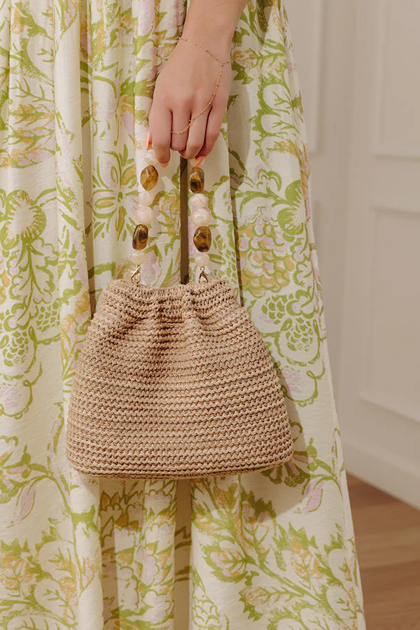 Emery Woven Slouchy Purse in Natural | Impressions Online Boutique