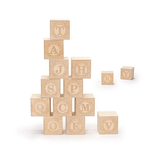 Uncle Goose Uppercase Alphablank Blocks - Made in USA | Walmart (US)