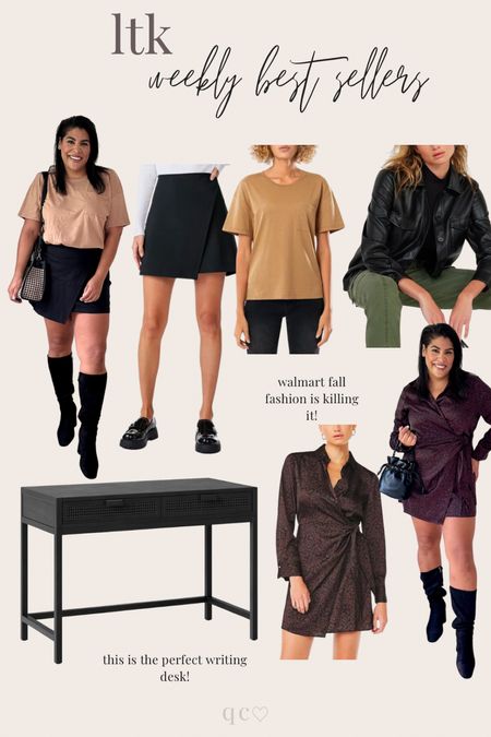 ltk weekly best sellers! Walmart fashion is killing it for fall outfit ideas + target home decor has the perfect writing desk! 

// Fall style, fall fashion, affordable style, Walmart outfit ideas, target home office, midsize, mid size, size 12 

#LTKfindsunder50 #LTKhome #LTKmidsize