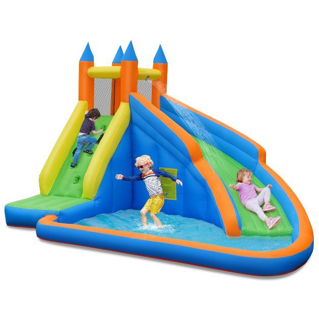 Costway Inflatable Water Slide Mighty Bounce House Jumper Castle Moonwalk Without Blower | Target