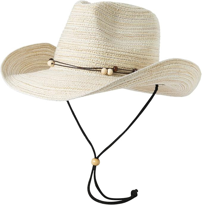 Lanzom Women Men Wide Brim Sun hat Cowboy Cowgirl Hat Packable Outdoor Hat for Hiking Foldable Su... | Amazon (US)