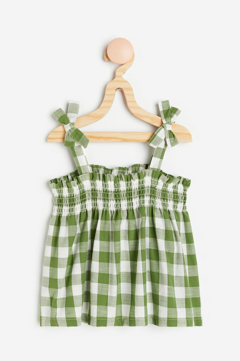 Smocked Cotton Blouse | H&M (US + CA)