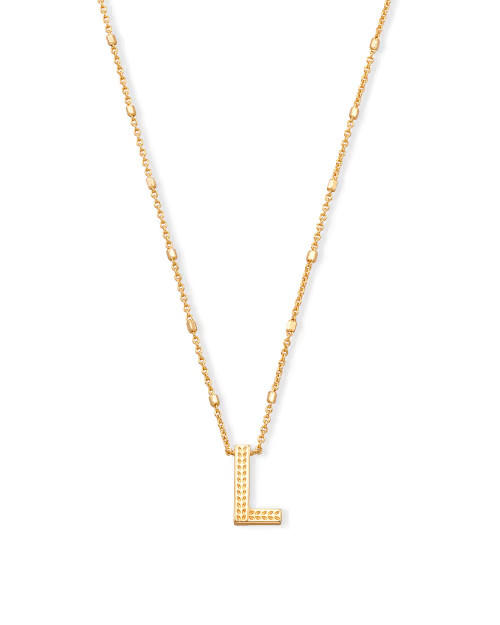Letter L Pendant Necklace in Gold | Kendra Scott