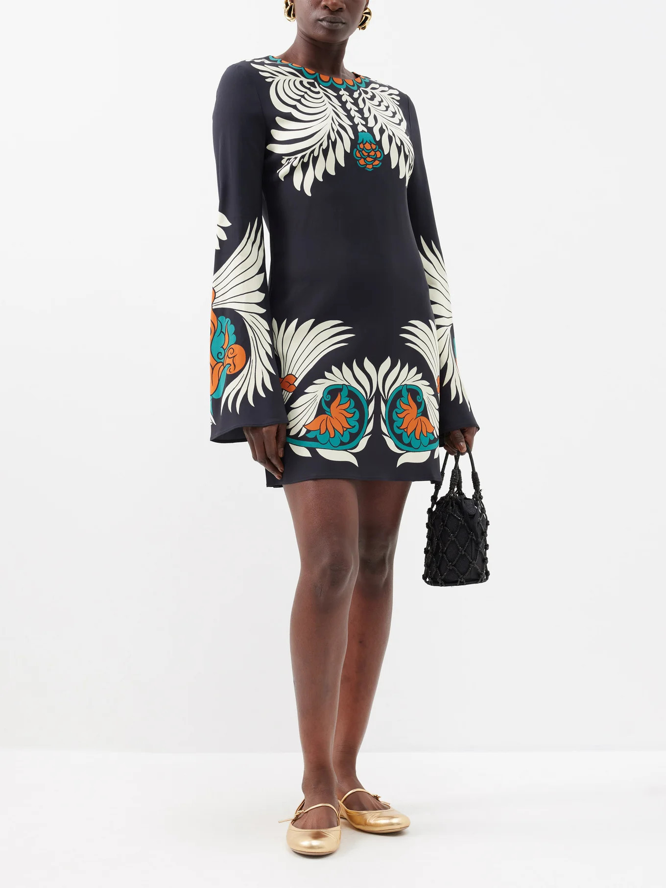 Supreme tile-print satin mini dress | La DoubleJ | Matches (US)