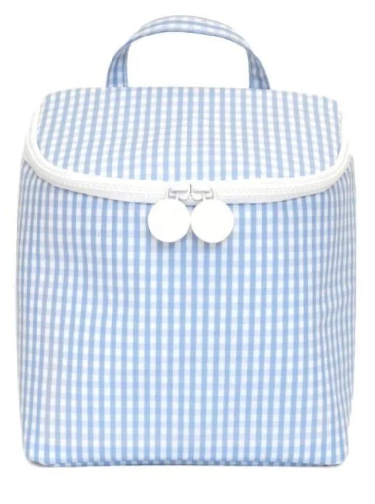 TAKE AWAY INSULATED BAG - Sky Gingham | Lovely Little Things Boutique