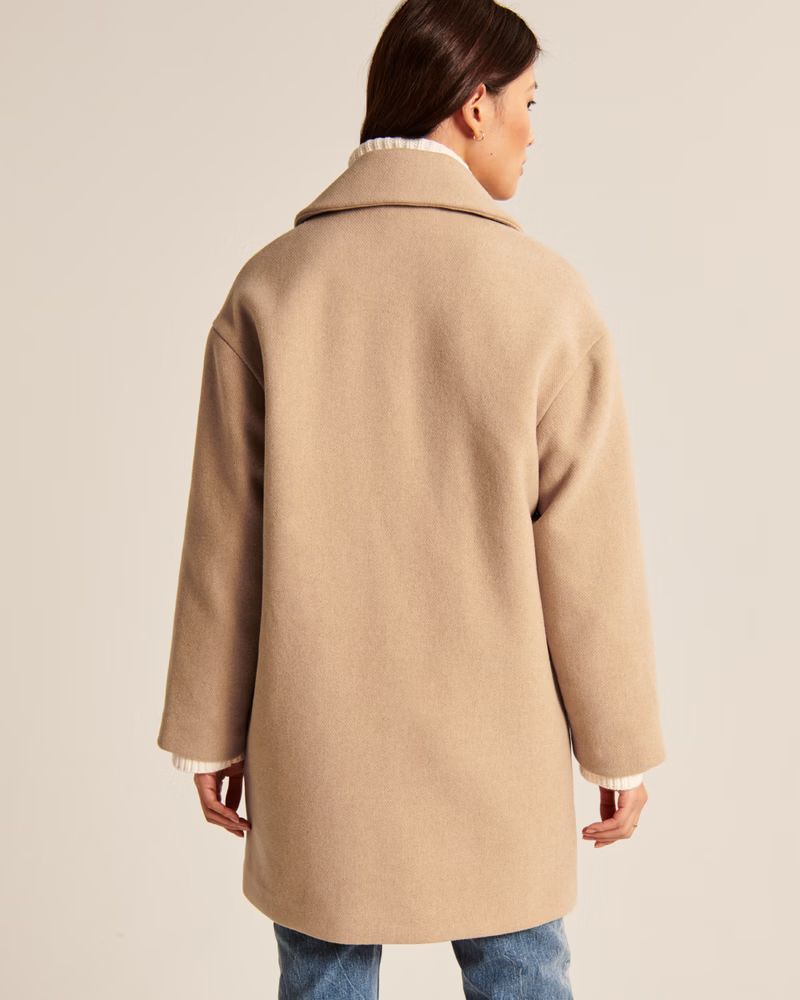 Short Wool-Blend Coat | Abercrombie & Fitch (US)