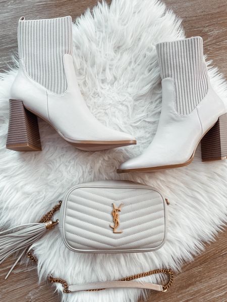 I love these new ankle boots from Lulus! The top is stretchy like a sock which I adore- it doesn’t cut your ankle at all! The square toe is also perfect. Paired with a YSL tassel bag! 

#LTKitbag #LTKstyletip #LTKshoecrush