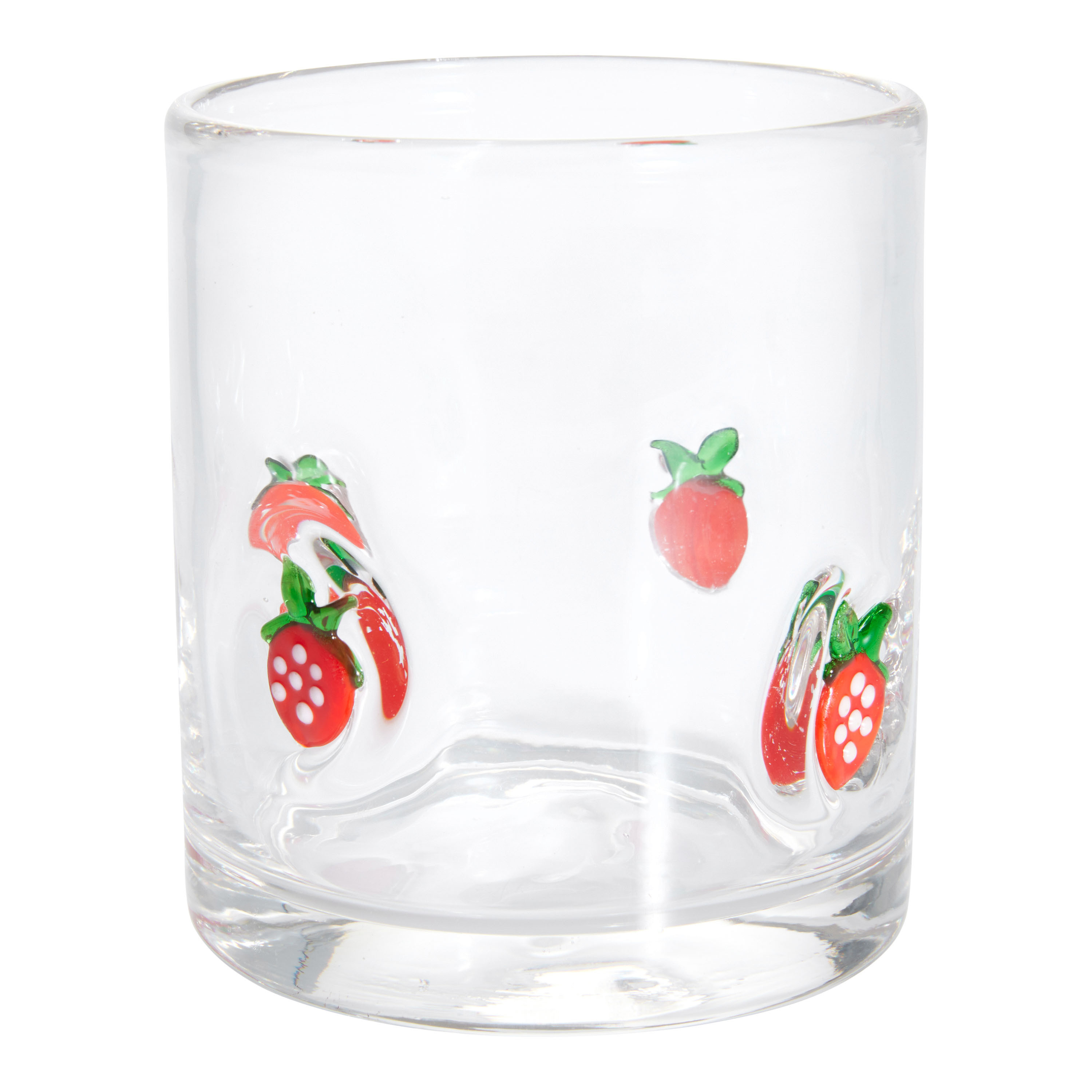 Charm Strawberry Inlay Double Old Fashioned Glass | World Market