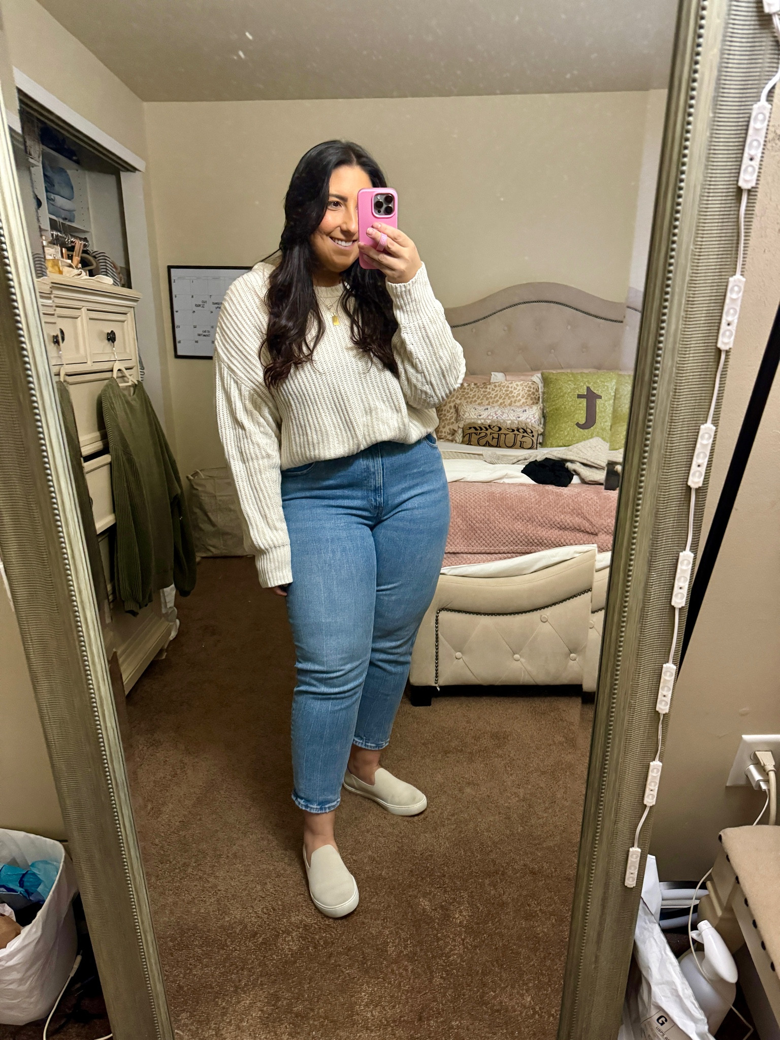 casual tuesday fit 
similar target sweater  - XL 
abercrombie curve love jeans - 32 short 
rothy’s 

#LTKstyletip #LTKmidsize #LTKfindsunder100