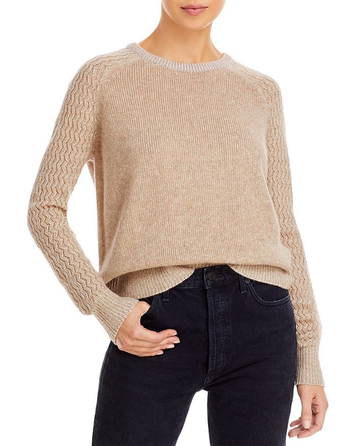 Shell Stitch Sleeve Cashmere Sweater - 100% Exclusive | Bloomingdale's (US)