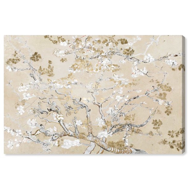 Runway Avenue Floral and Botanical Wall Art Canvas Prints 'Van Gogh in Golden Blossoms Inspiratio... | Walmart (US)