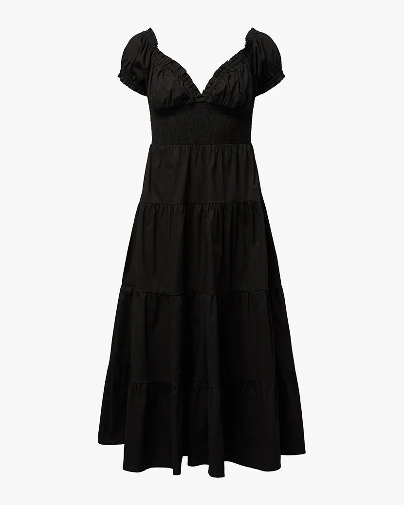 Puff Sleeve Smocked Midi Dress | We Wore What