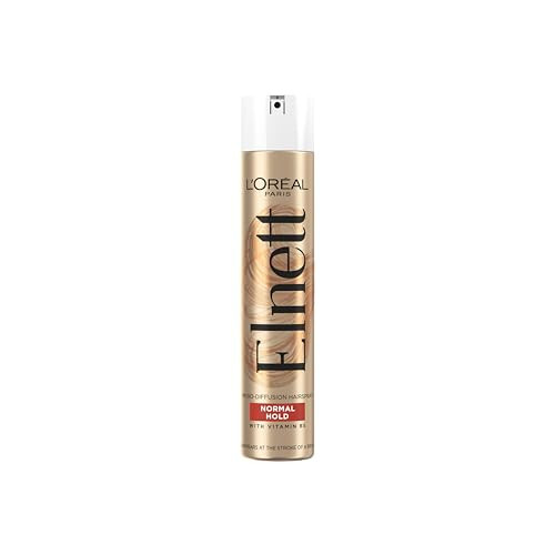 L'Oreal Elnett Hairspray for Normal Hold, Gives hold and natural looking shine, 24H normal hold with natural looking shine, feels clean and ready to restyle, 400ml | Amazon (UK)