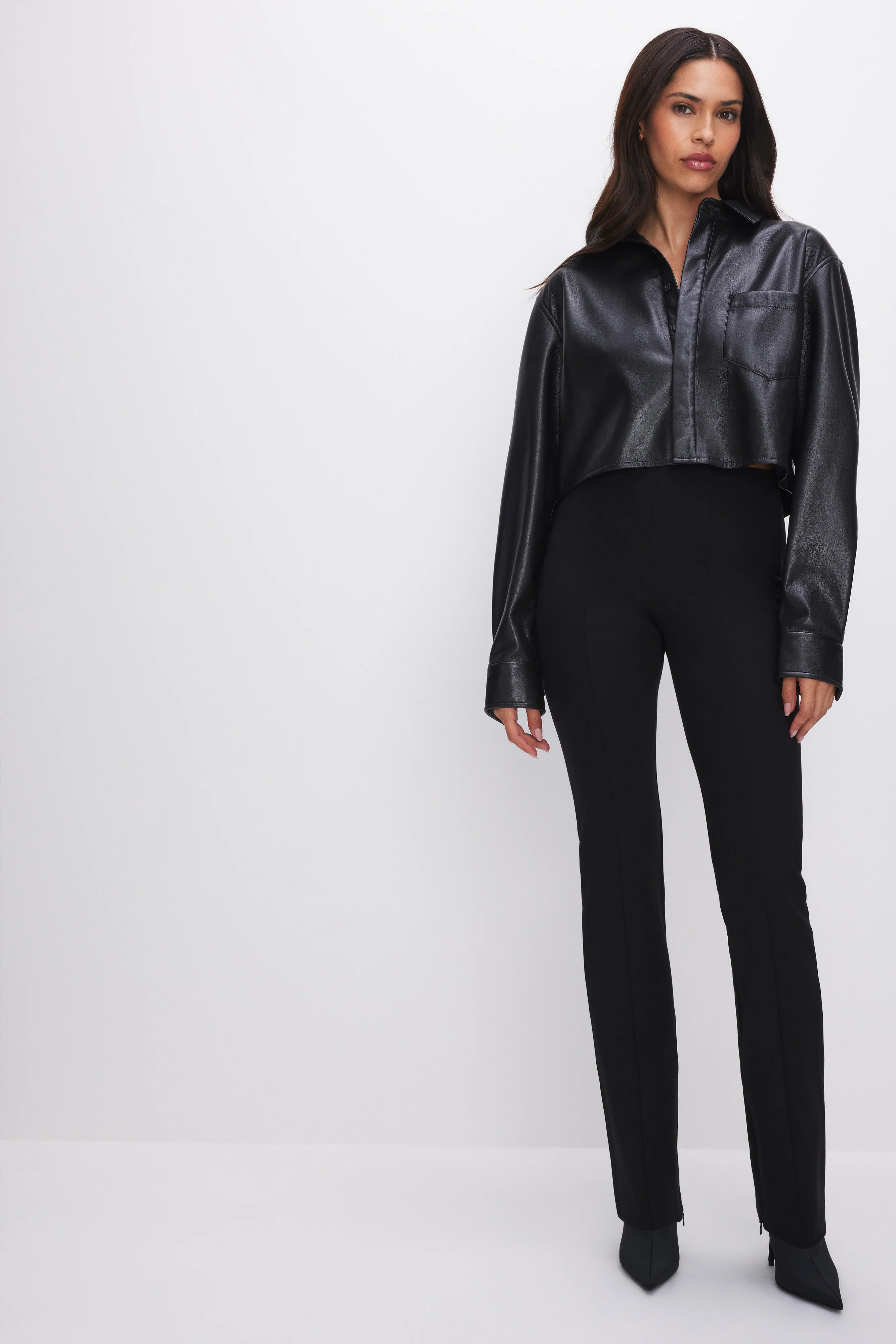 PONTE PULL-ON FLARE PANTS | Good American