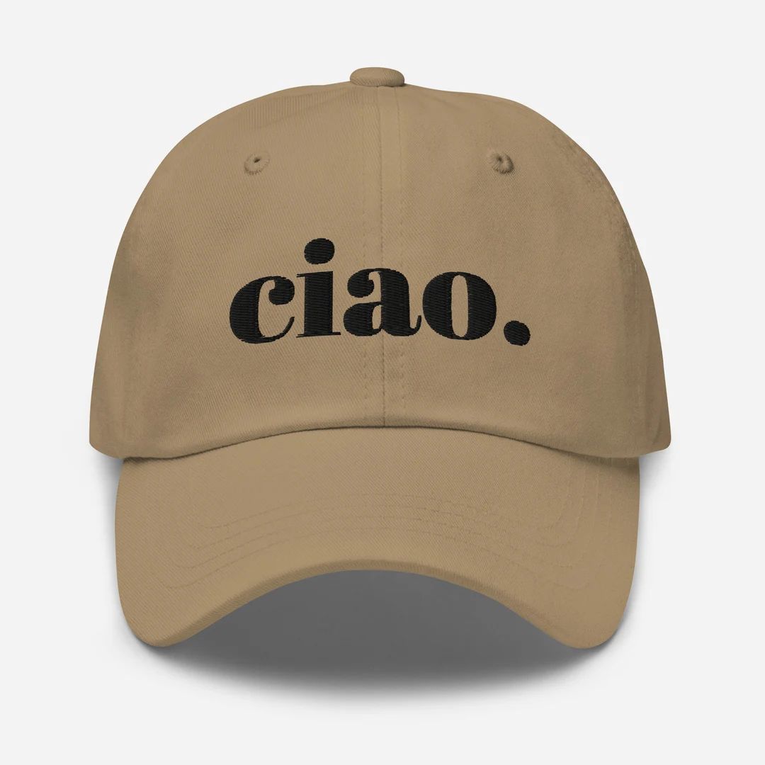 Embroidered Ciao Hat more Colors Travel Hat Chic Hat Baseball Hat Adjustable Hat Italian Hat - Et... | Etsy (US)