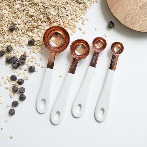 A DASH OF THAT I COPPER + WHITE MEASURING SPOONS | Uncommon James