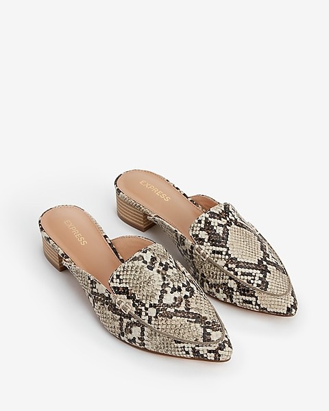 textured slide loafers | Express