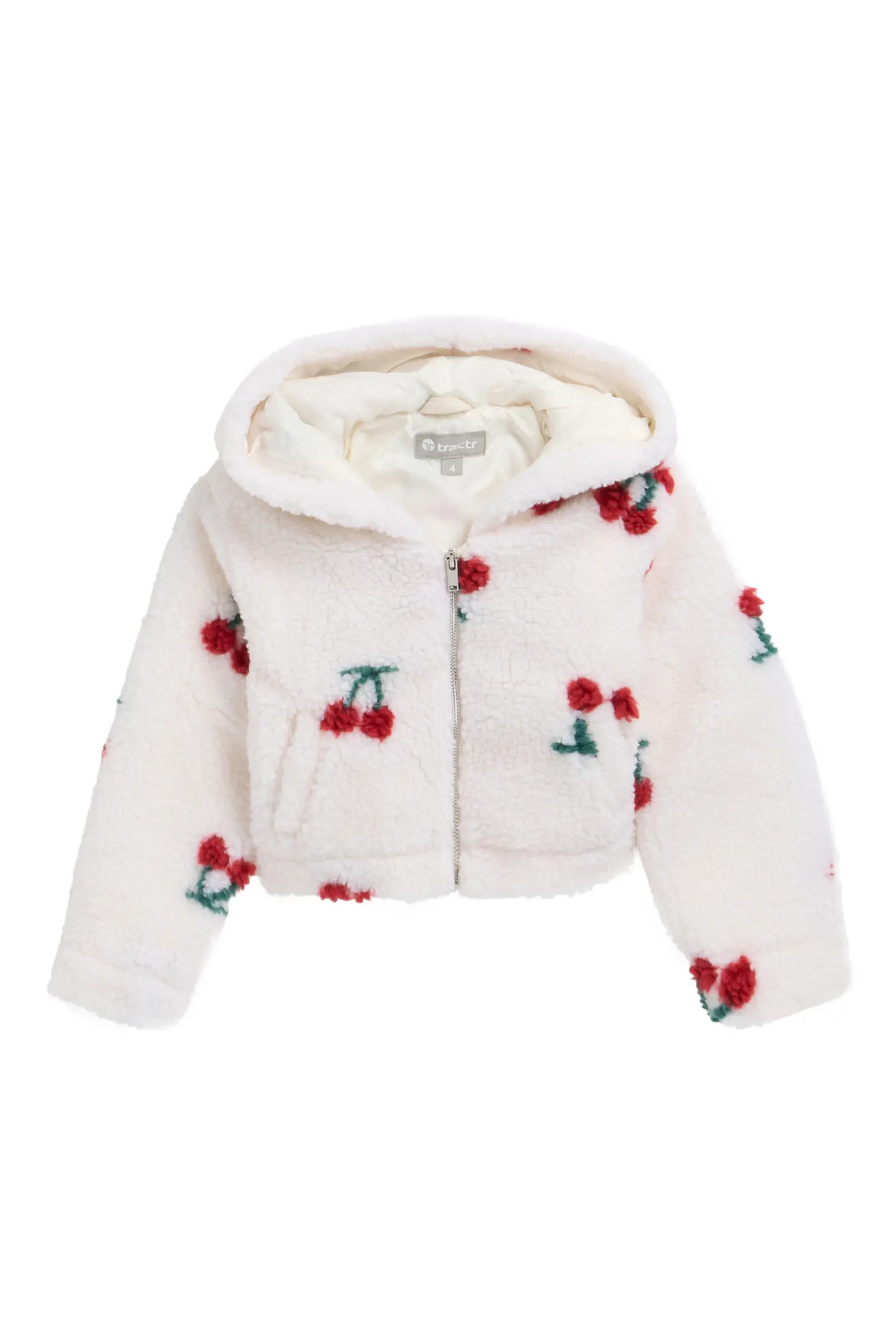 Kids' Cherry Print High Pile Fleece Jacket (Women) | Nordstrom | Nordstrom