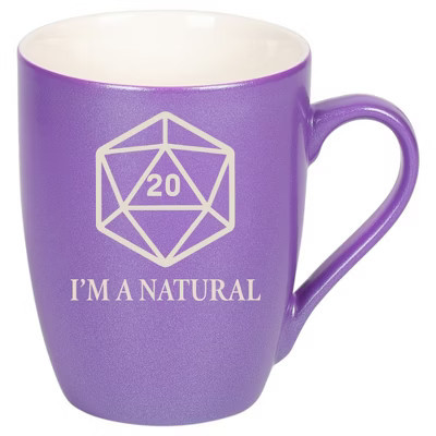 100 North Dice 10 Ounce Passion Purple Metallic Finish, Comfortably Fits Your Hands, New Bone China Coffee Tea Cup Mug, I'm A Natural | Target