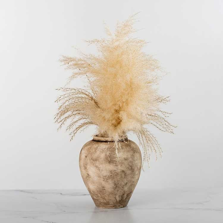Reed Grass Rustic Vase Arrangement | Kirkland's Home