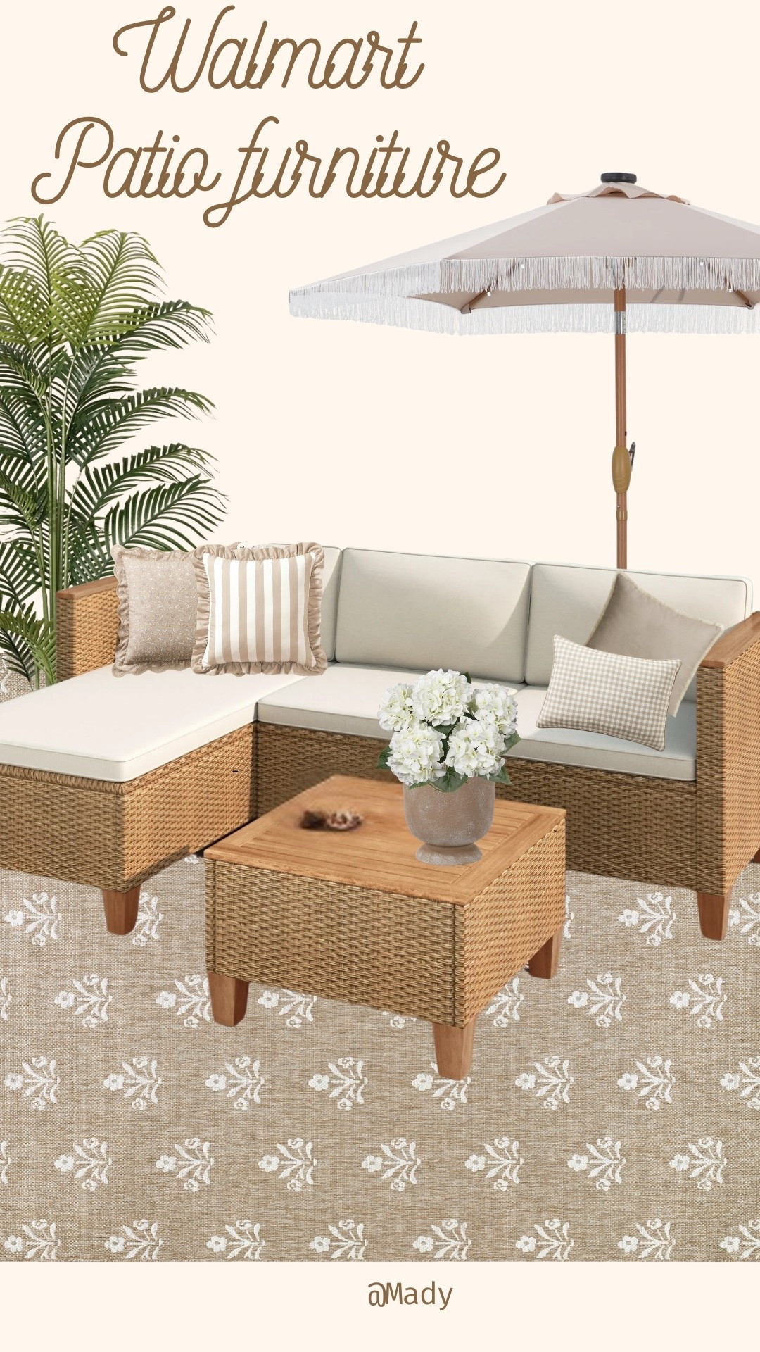 Affordable Neutral patio furniture finds for the perfect outdoor setup all for less than $700 ✨ Creating a cozy, elevated backyard space with timeless pieces that are easy to style and work for any season. From comfortable seating to simple, versatile accents, these finds make it easy to design an outdoor space that feels both relaxed and put together. Perfect for hosting or everyday lounging outside 🌿🤍

#LTKSaleAlert #LTKU #LTKSeasonal