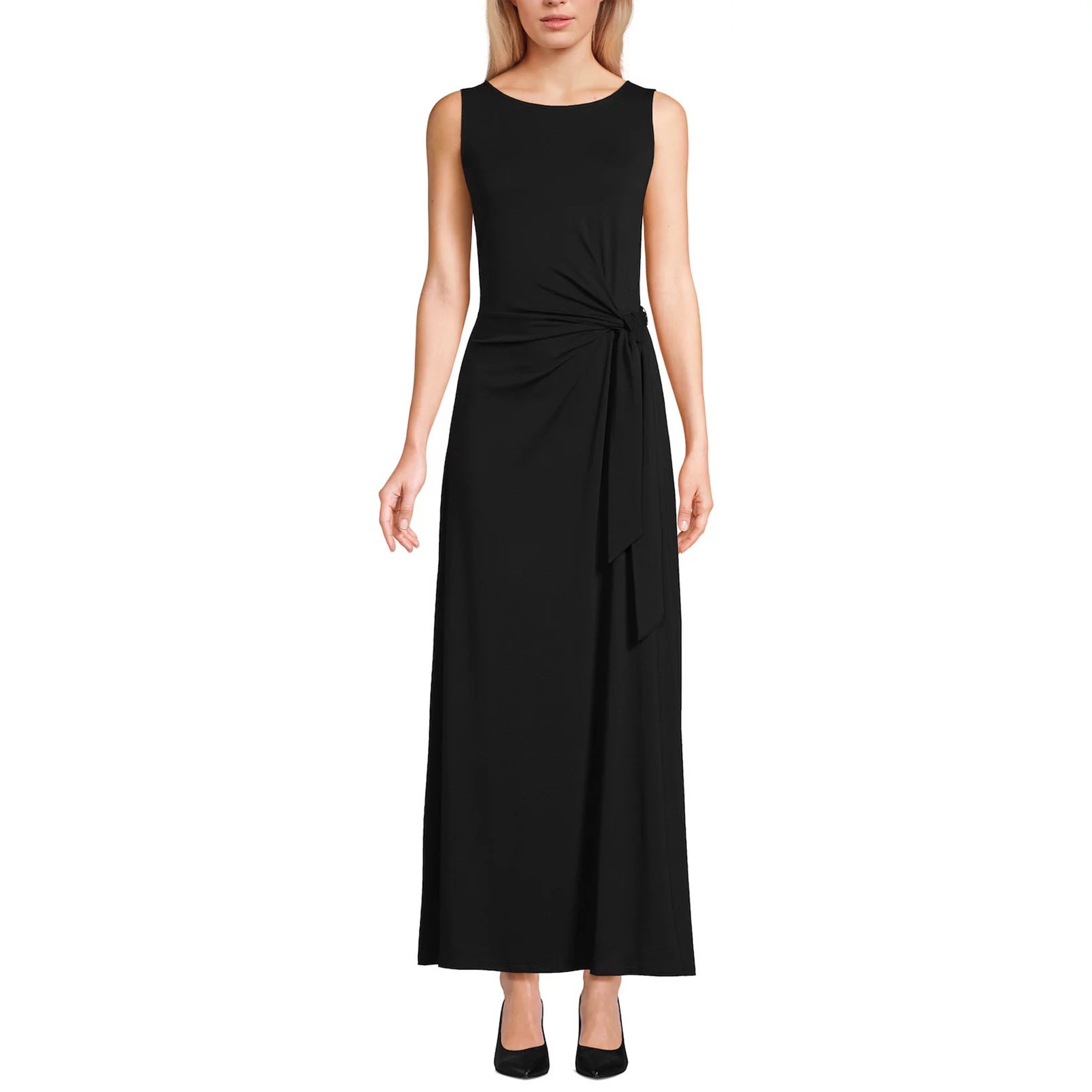 Women's Lands End Sleeveless Tie-Waist Maxi Dress | Kohl's