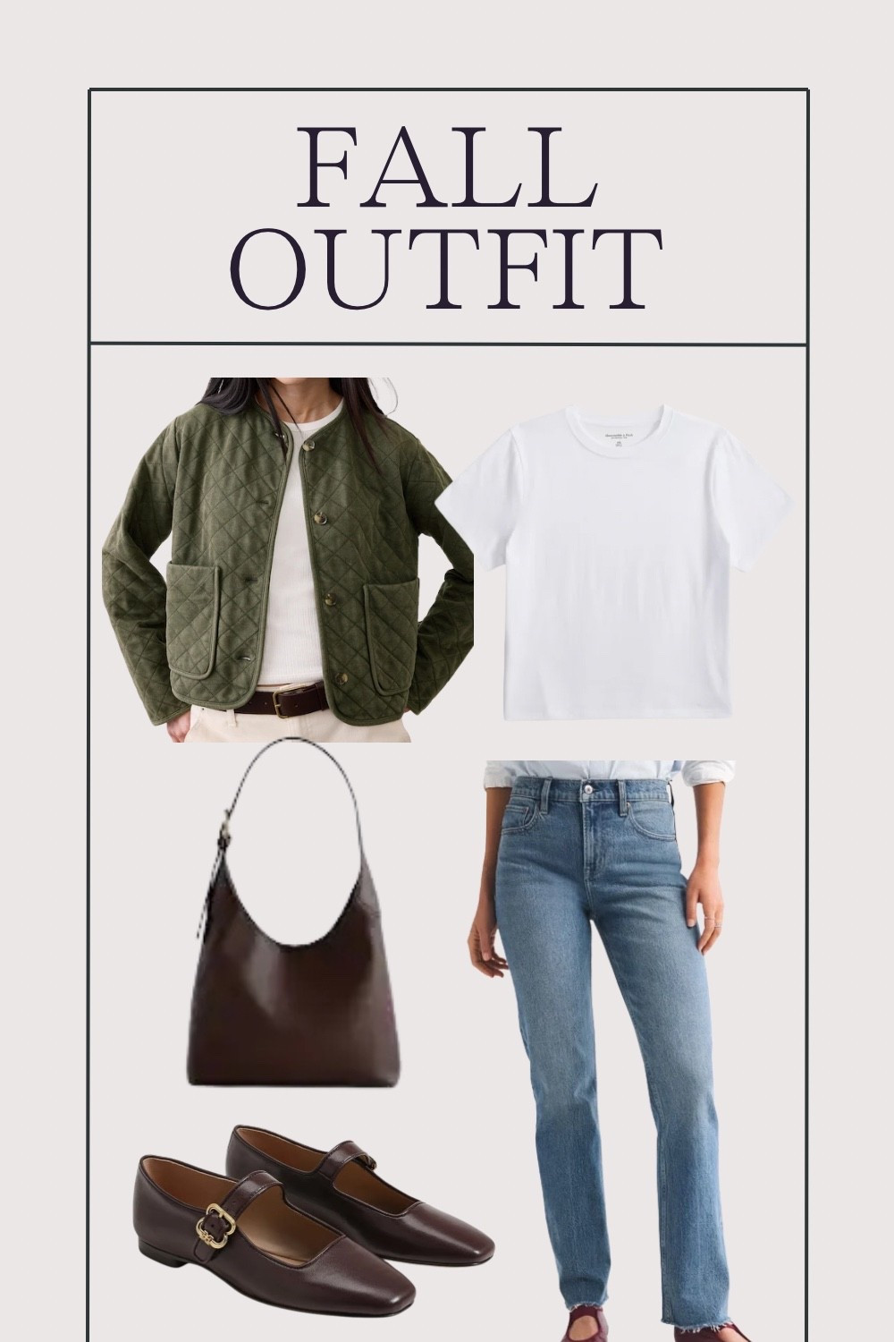Fall outfit inspo


Fall jacket, women’s jeans, white tee, leather bag, ballet flats

#LTKootd #LTKSeasonal