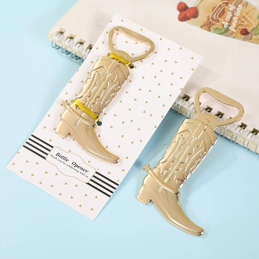 PARTYGOGO 12 Pcs New Cowboy Boot Bottle Opener Favors for Wedding Party Bridal Shower Baby Shower... | Amazon (US)