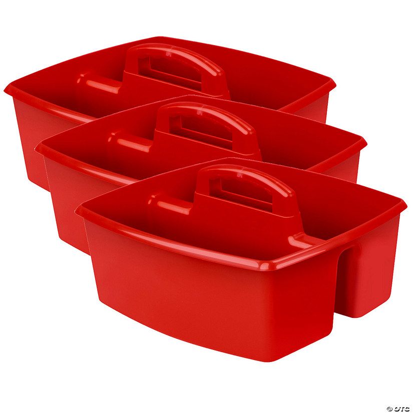 Storex Large Caddy, Red, Pack of 3 | Oriental Trading Company