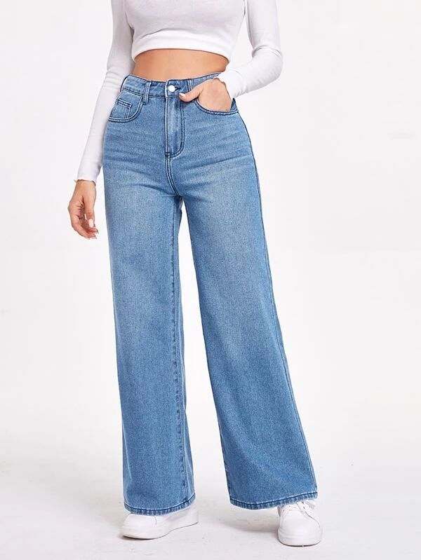 High Waist Wide Leg Jeans | SHEIN