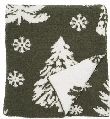 Snowflake & Fir Tree Throw Blanket | Nordstrom Rack