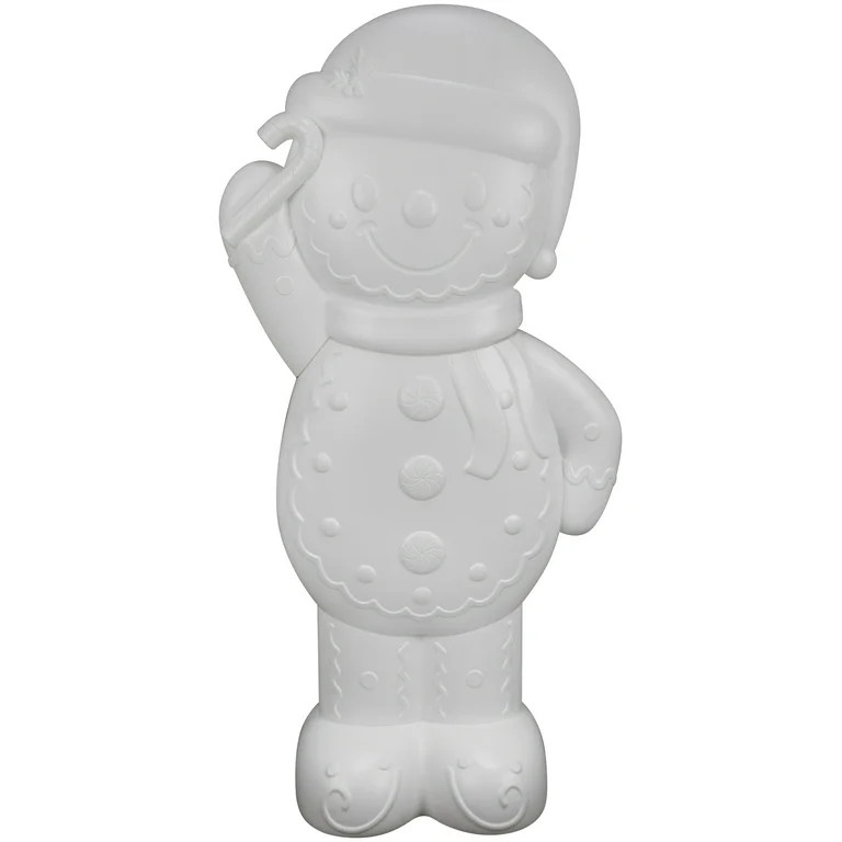 Paint Your Own Lighted Blow Mold Gingerbread Man Outdoor Christmas Decoration, White, 55.1", by H... | Walmart (US)