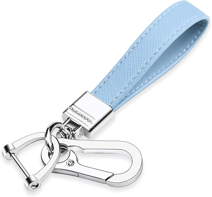 QBUC Genuine Leather Car Keychain,Universal Heavy Duty Metal Key Chain Accessories,Car Fob Key Ke... | Amazon (US)