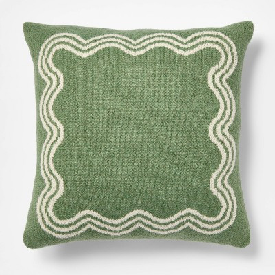 24"x24" Jacquard Knit Pillow with Scallop Pattern - Threshold™ designed with Studio McGee | Target