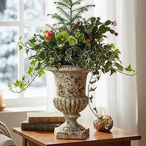 9 inch Retro Planters Urn Outdoor Planters Indoor Decor - Vintage Pots Tree Planter for Outdoors ... | Amazon (US)