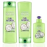 Garnier Hair Care Fructis Curl Nourish Shampoo, Conditioner, and Butter Cream Leave In Conditioner | Amazon (US)