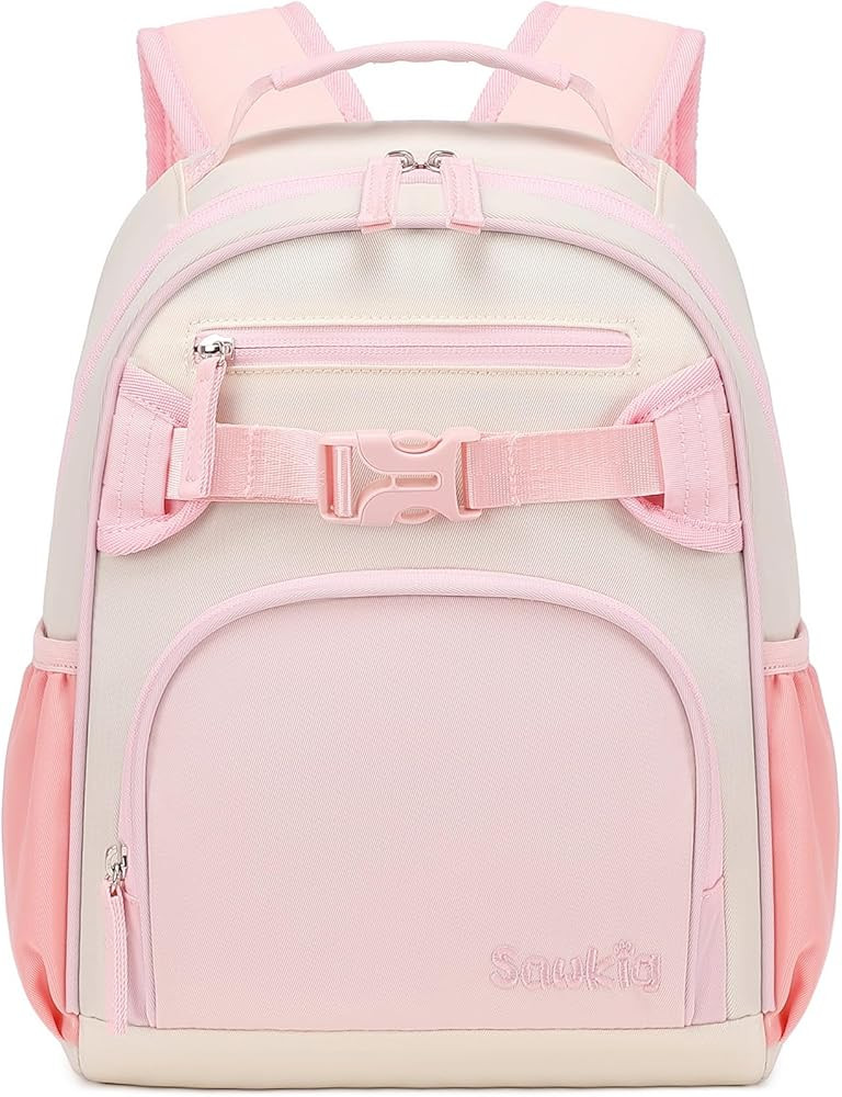 Toddler Backpacks for Girls Preschool Nylon Bookbag for School Kids 2-5（Pink Cream | Amazon (US)
