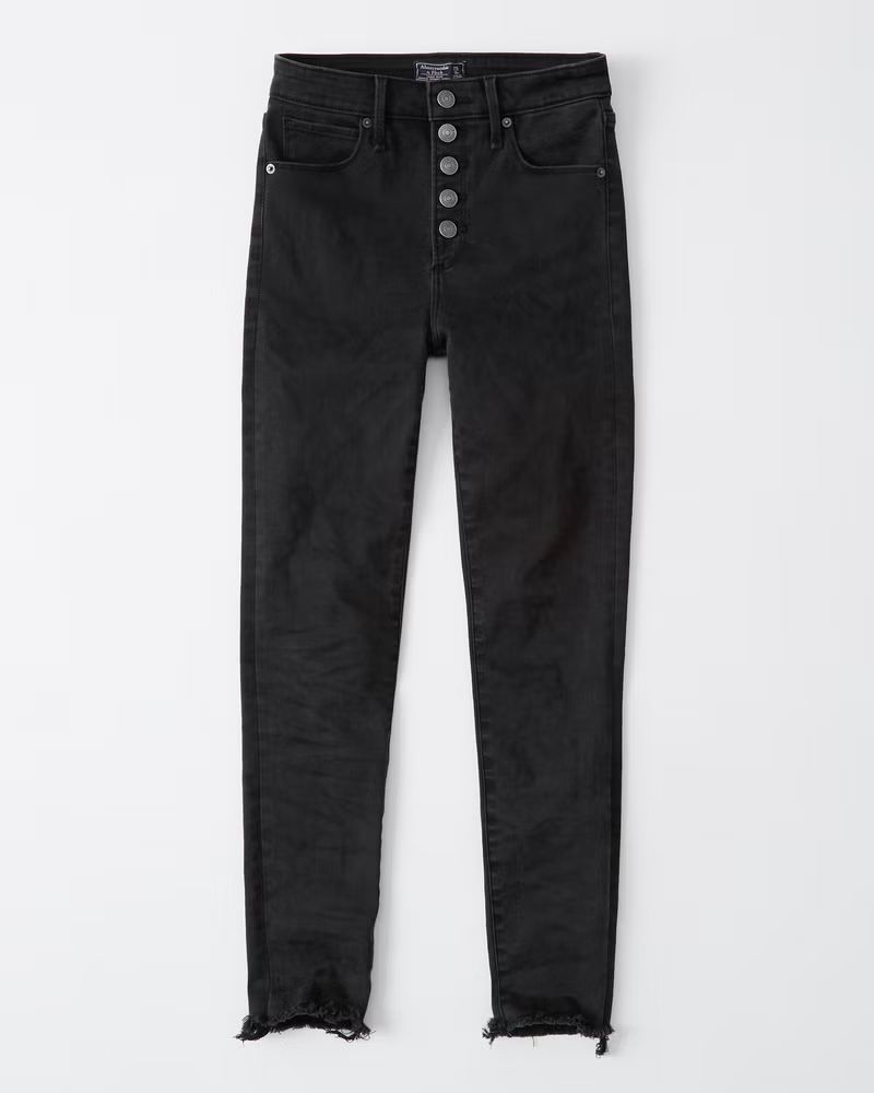 Women's High Rise Super Skinny Ankle Jeans | Women's Bottoms | Abercrombie.com | Abercrombie & Fitch (US)