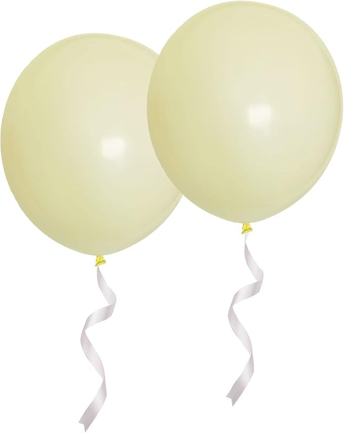 24 Inch Giant Balloons Macaron Yellow 10 Packs Latex Balloons for Photo Shoot Wedding Baby Shower... | Amazon (US)