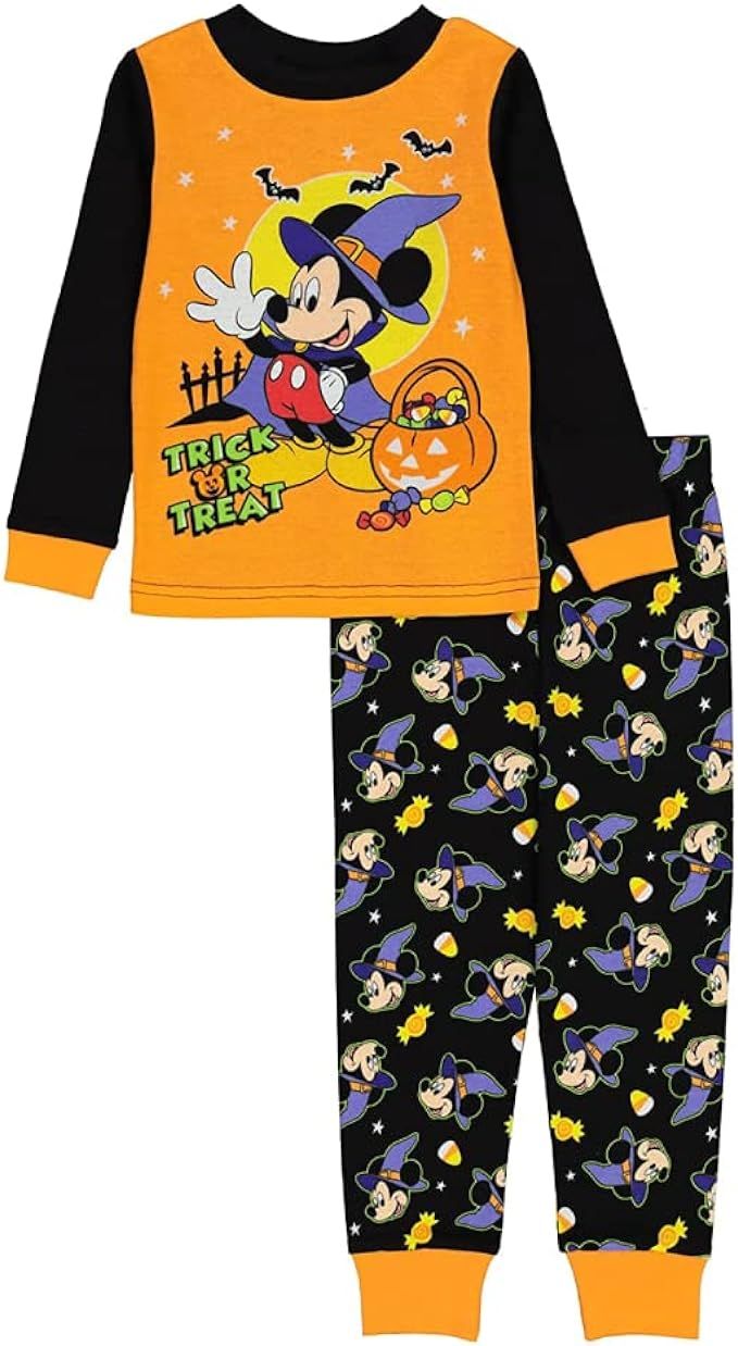 Disney Boys' 2-Piece Snug Fit Sleeve Long Pant Cotton Pajama Sets | Amazon (US)