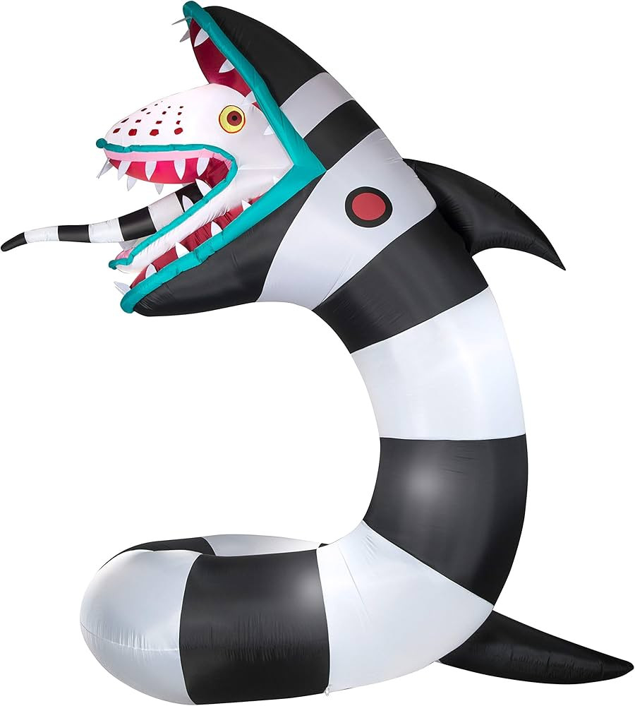 Gemmy 9.5' Animated Airblown Inflatable Beetlejuice Sandworm w/LEDs | Amazon (US)