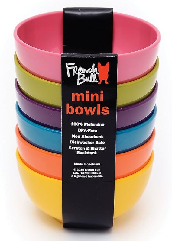 French Bull Melamine Mini Bowls for Snacks, Side Dishes, Dessert, Dipping Sauces or Ice Cream - C... | Amazon (US)