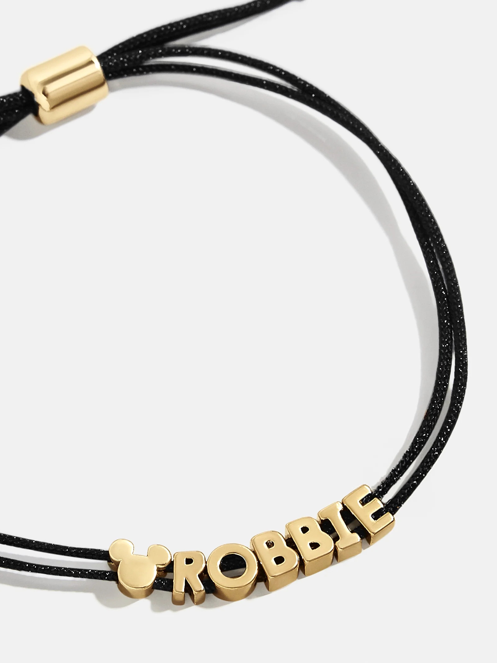 Mickey Mouse Disney Custom Cord Bracelet - Black | BaubleBar (US)