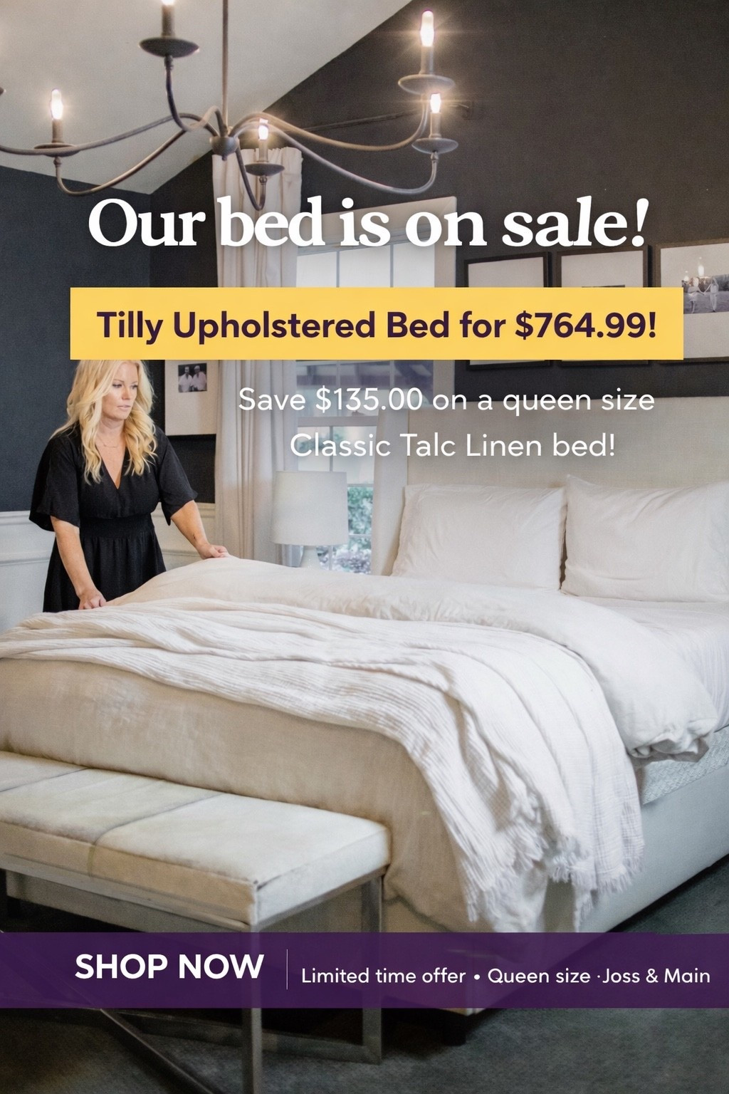 Our bed is on sale 🤍
A classic upholstered bed in the prettiest neutral linen. Comfortable, timeless, and currently marked down. Linked here.

#LTKSaleAlert #LTKHome