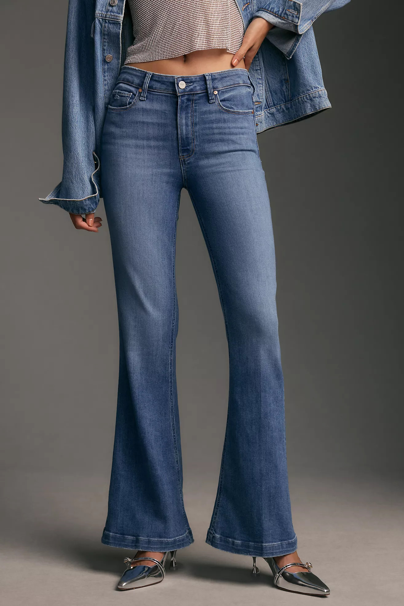 Paige Genevieve High-Rise Flare Jeans | Anthropologie (US)