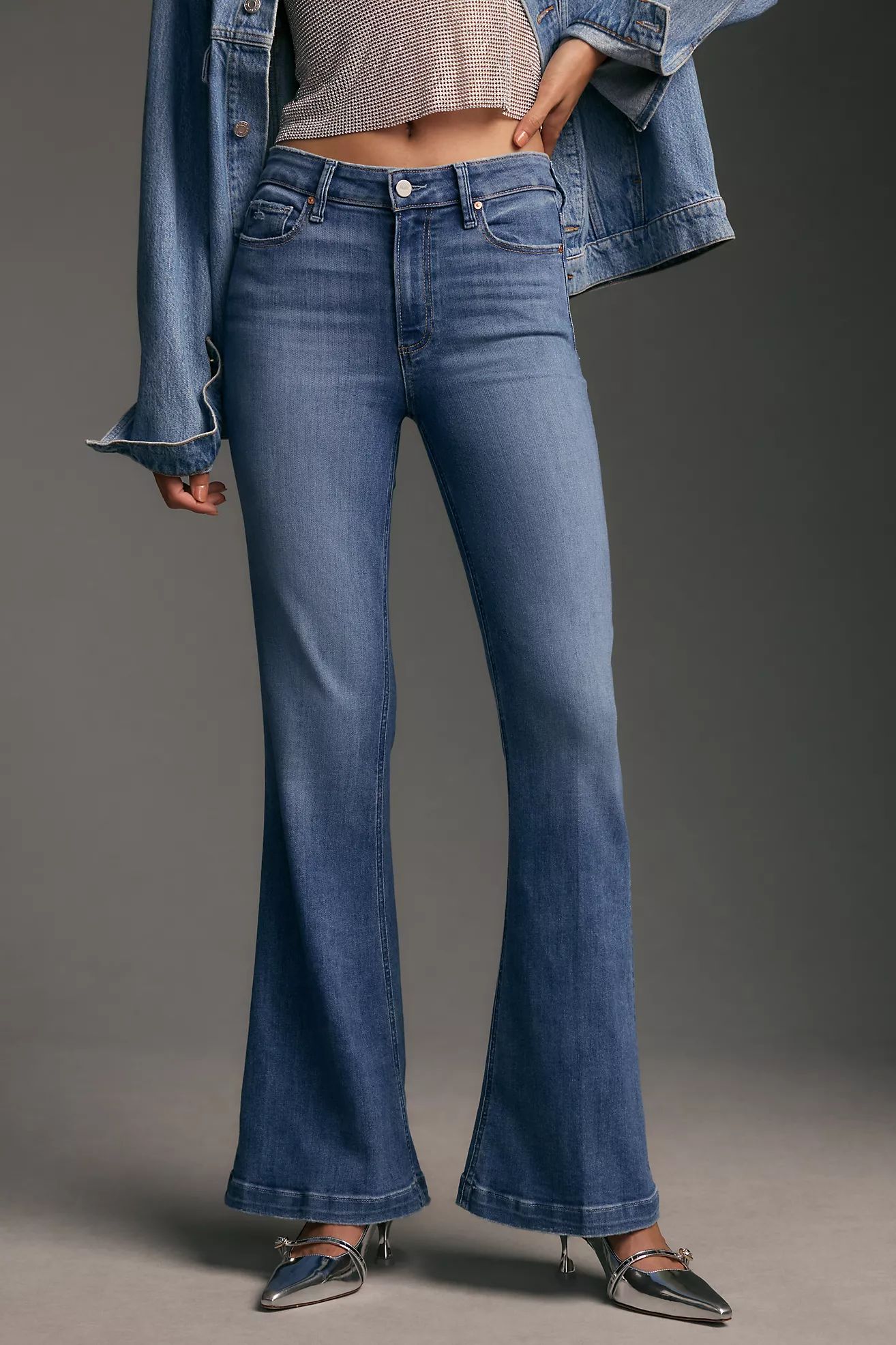 Paige Genevieve High-Rise Flare Jeans | Anthropologie (US)