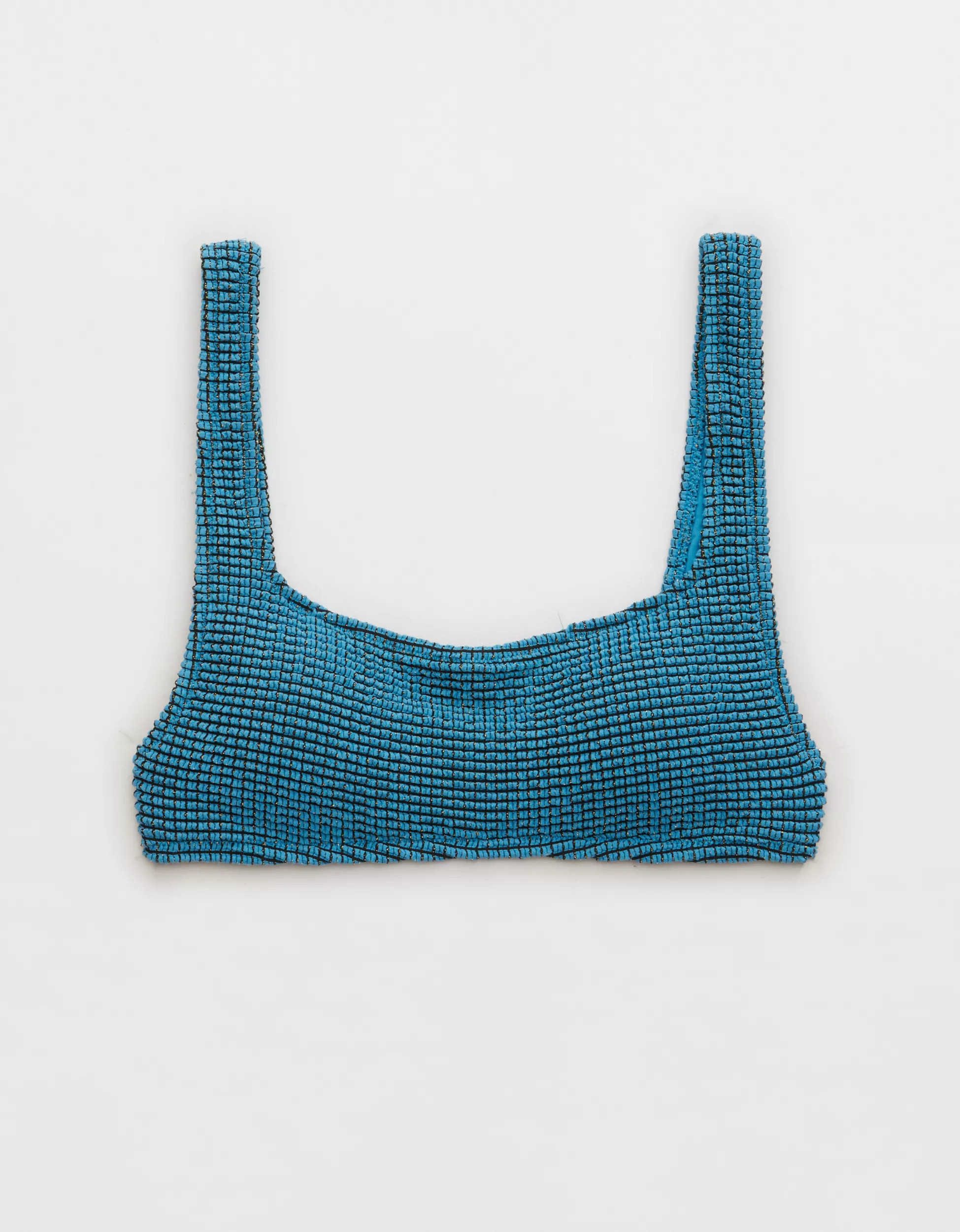 Aerie Lurex Crinkle Scoop Bikini Top | Aerie