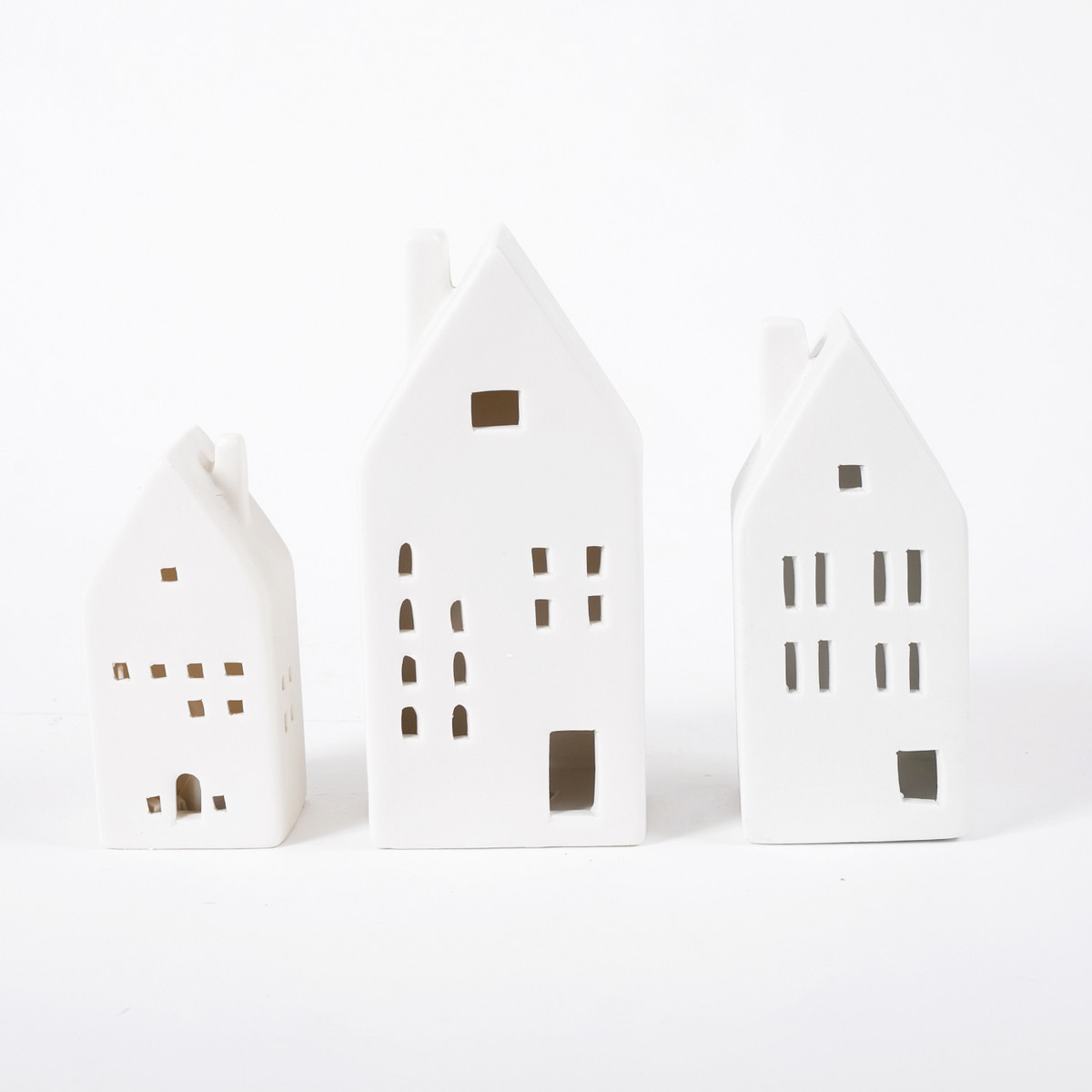 White Ceramic Christmas House Set | Stoffer Home