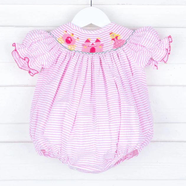 Fairytale Princess Smocked Stripe Bubble | Classic Whimsy