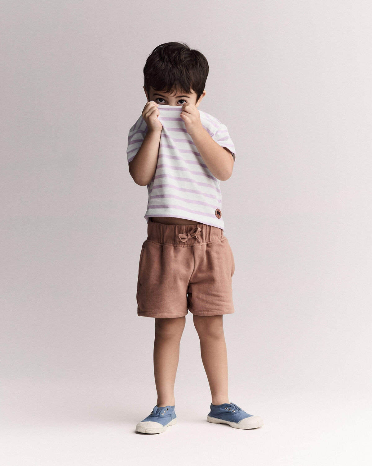 Toddler Relaxed Tee in Stripes- Blue/Purple | Carter's Inc